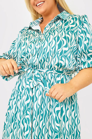 Belted Midi Shirt Dress